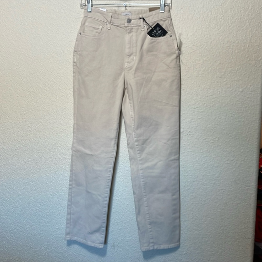 PacSun Sunwear Women's Cream Color Curve Denim Pants. NWT. Size 26.